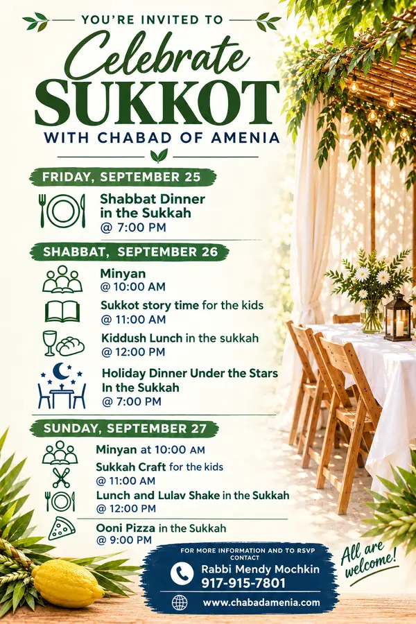 Shabbat Dinner Join us for Shabbat Dinner!
